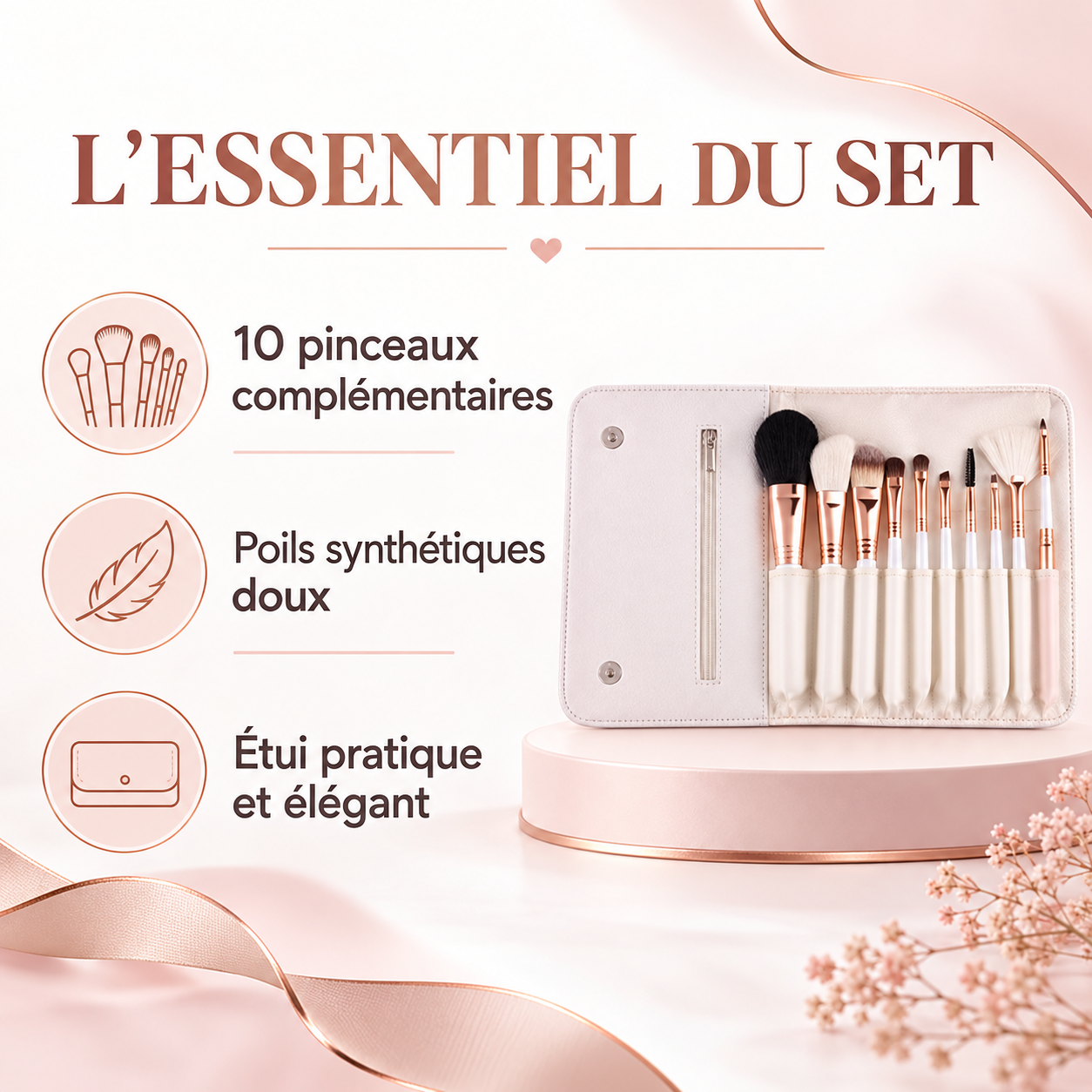 Pinceau de maquillage portable