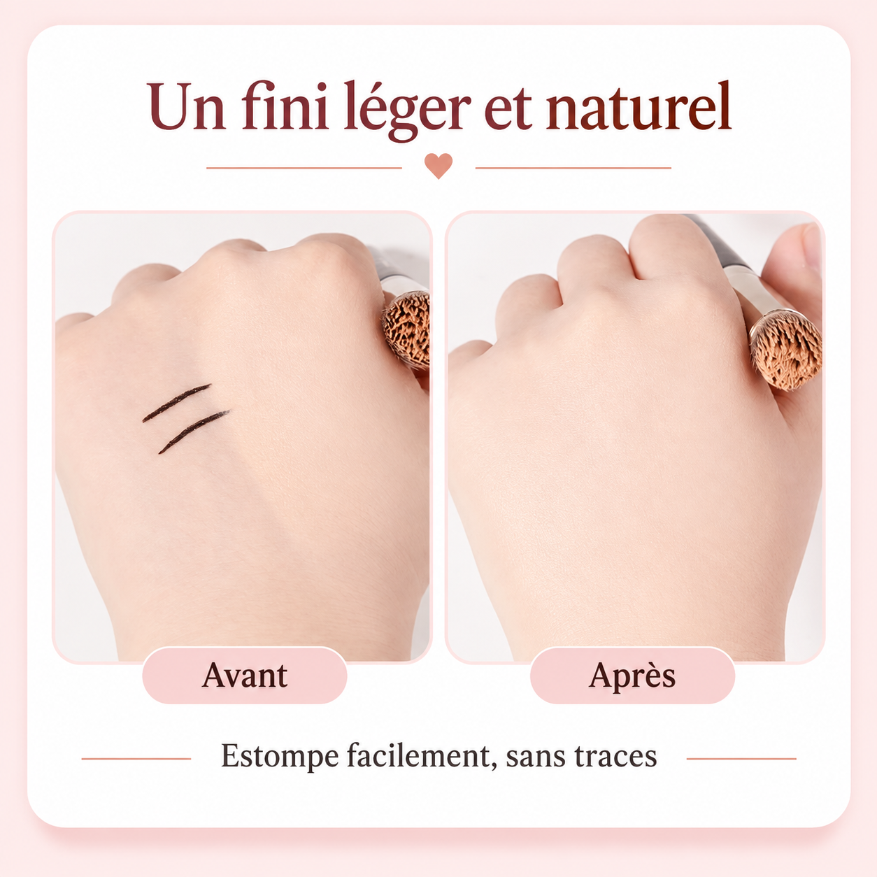 Pinceau de Maquillage Tête Ronde Anti-Cernes Anti-Bavure