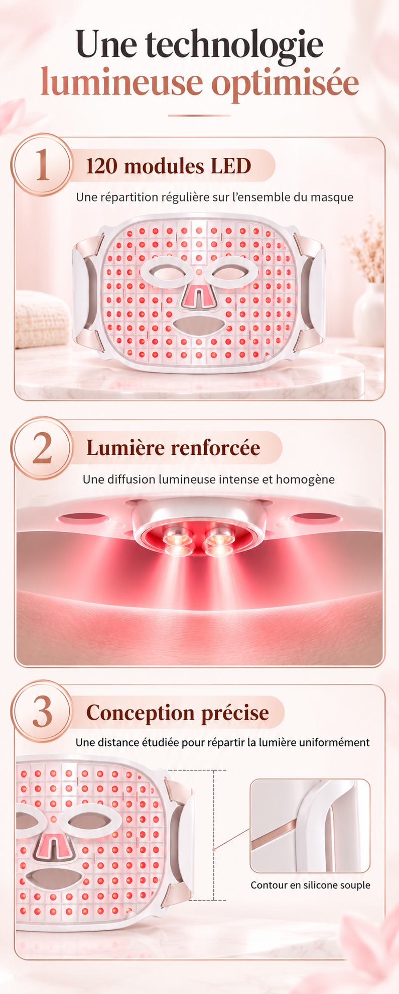 Masque LED Photothérapie Visage – Soin Beauté à Domicile