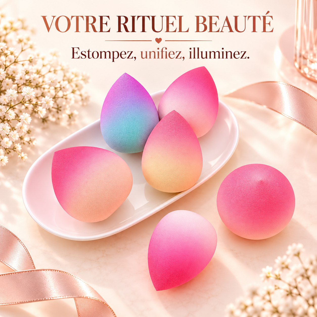 Éponge de maquillage en forme d’œuf