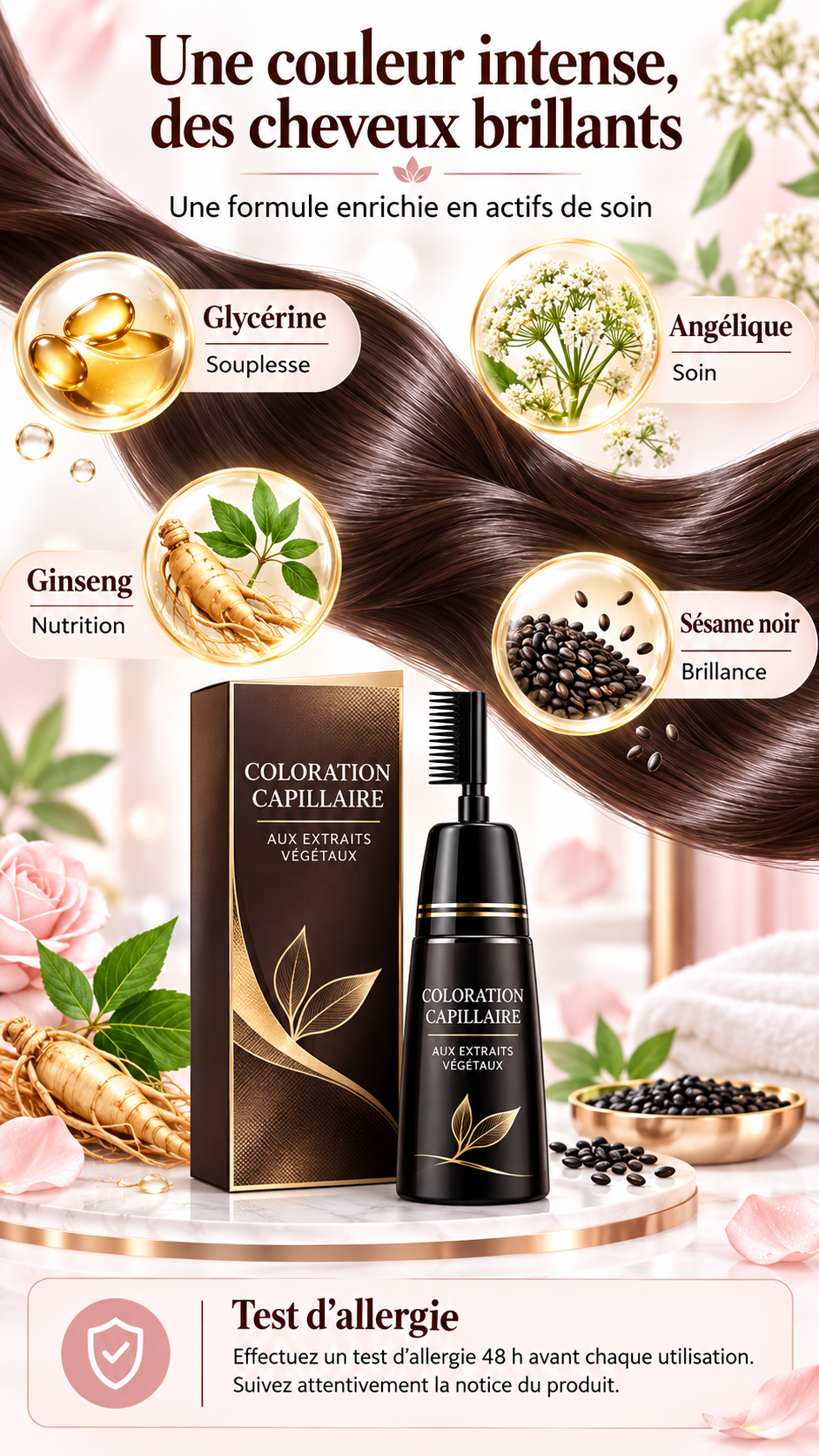 Crème colorante pour cheveux