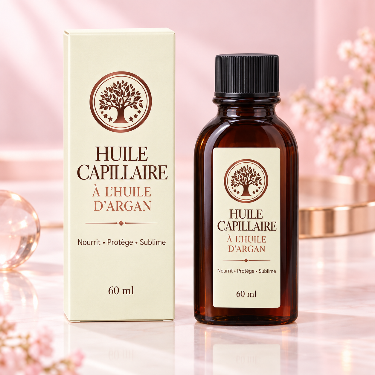 Huile protectrice pour cheveux
