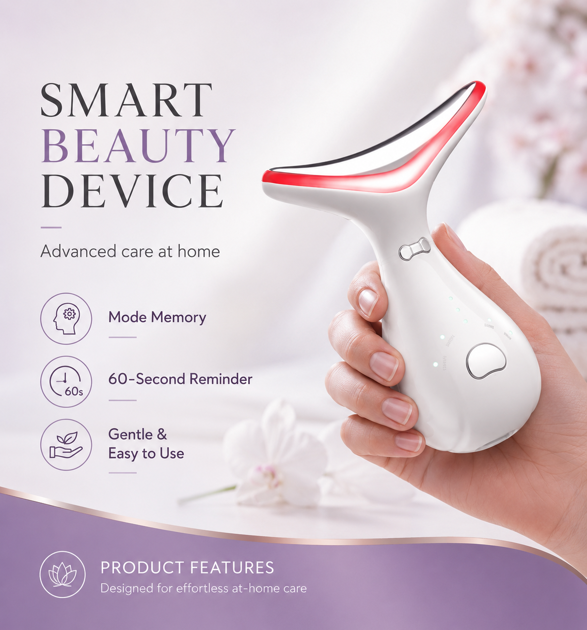 Masseur de cou à lumière LED