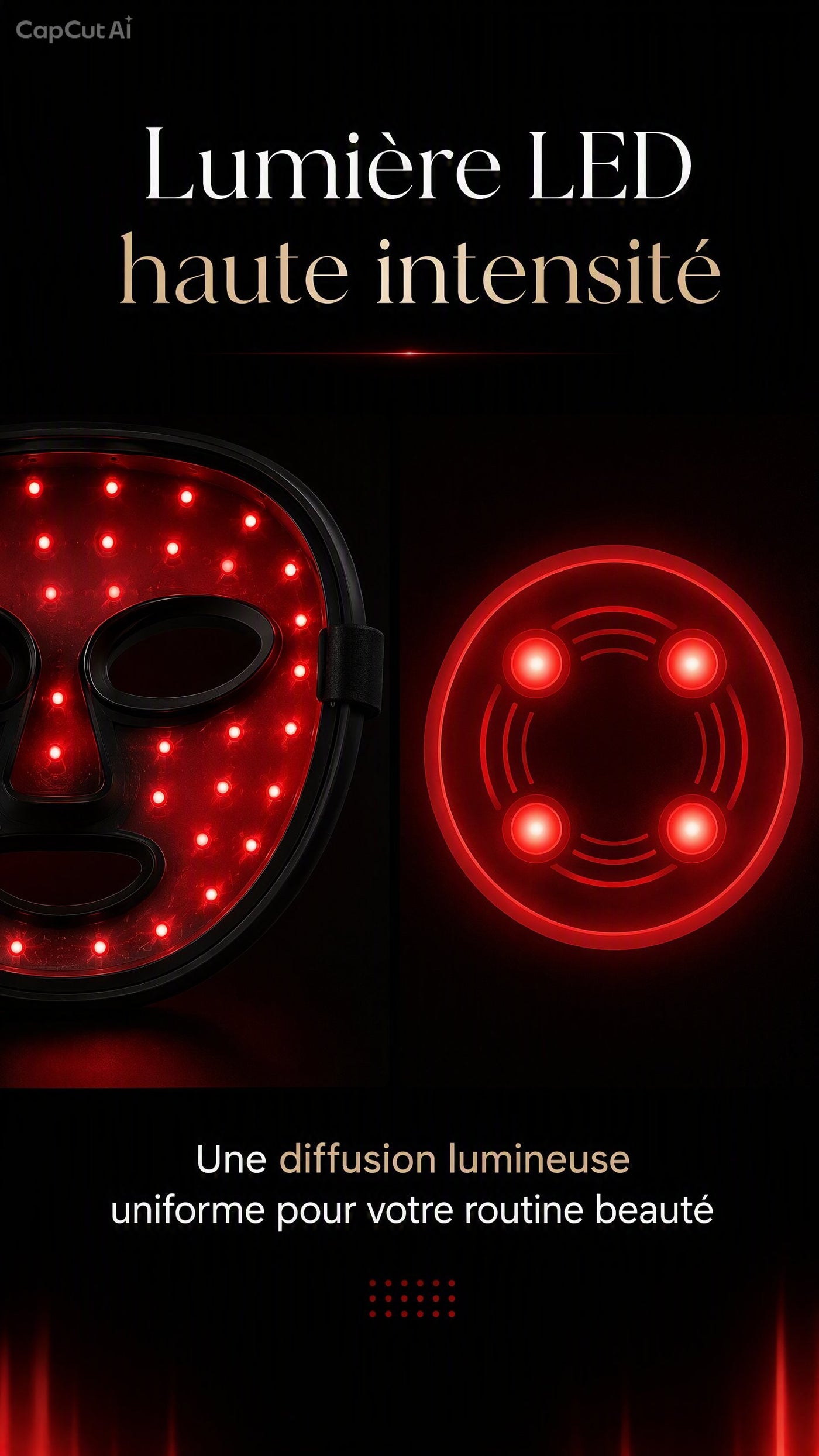 Masque LED Photothérapie Visage – Soin Beauté à Domicile