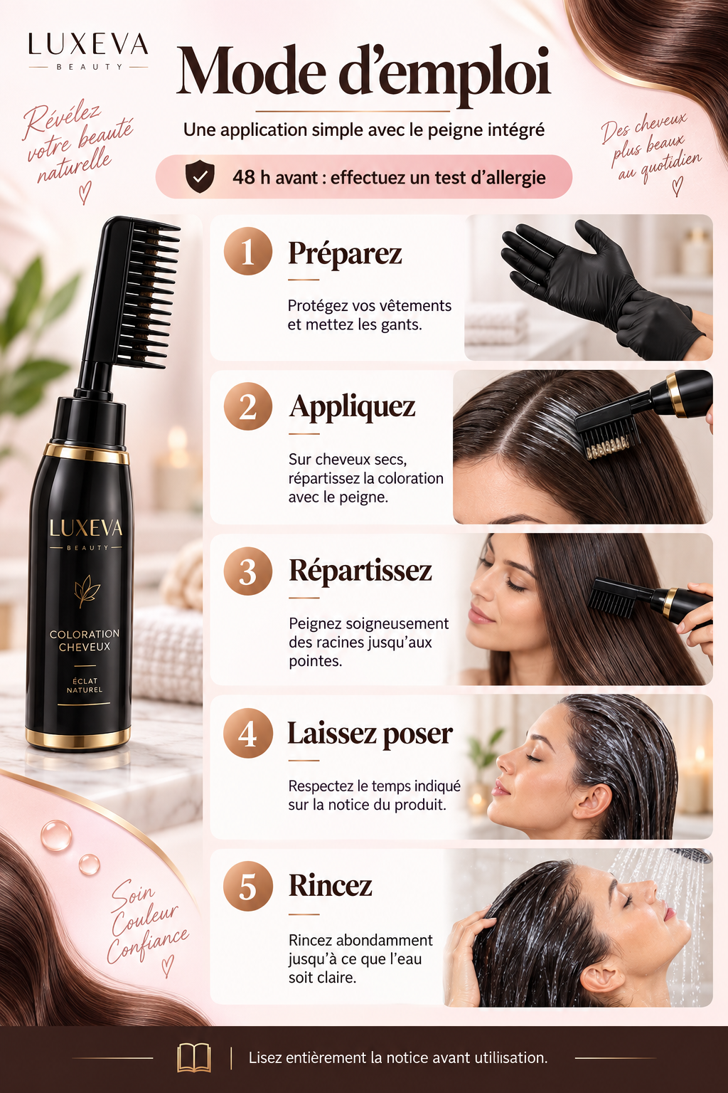 Crème colorante pour cheveux