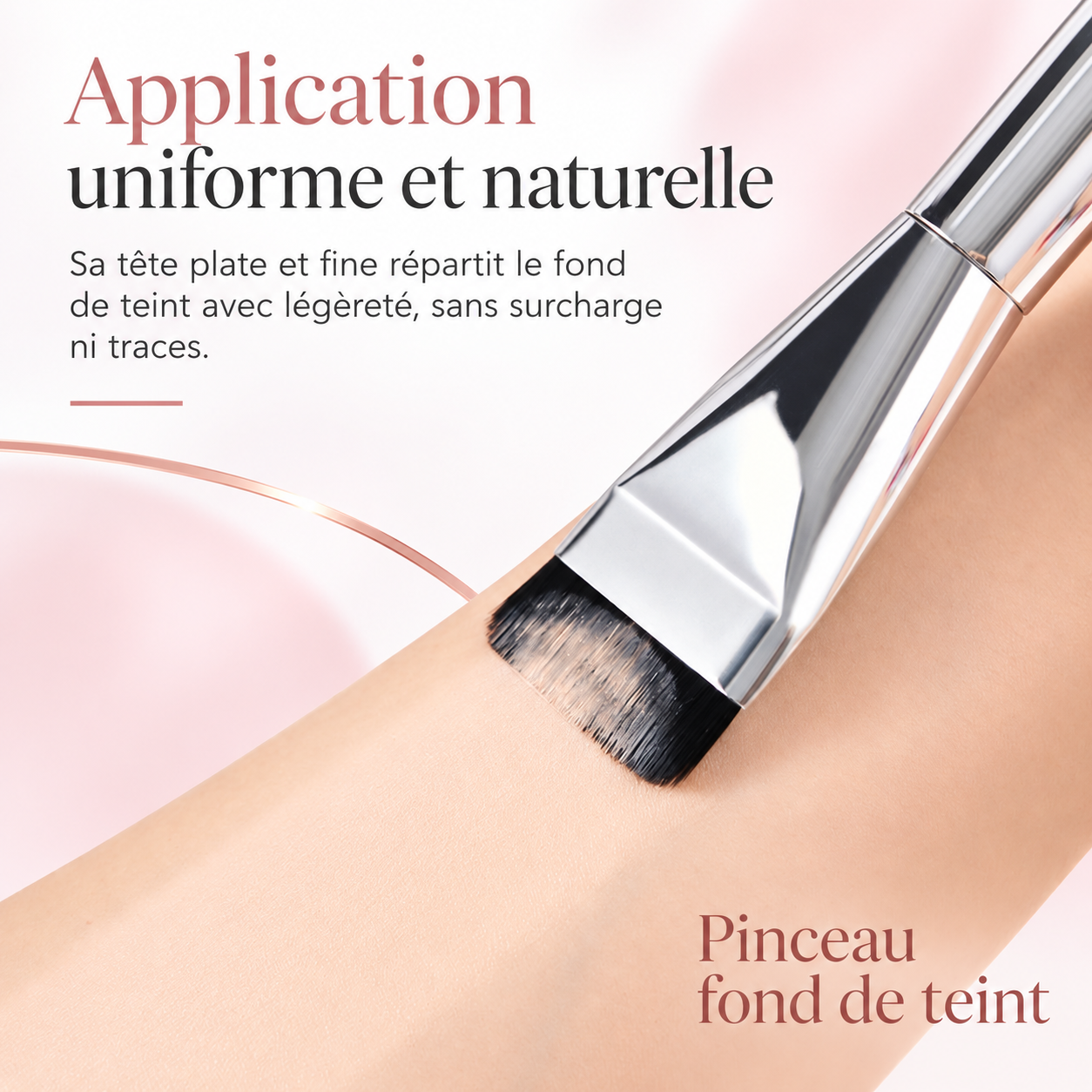 Pinceau de Maquillage Tête Ronde Anti-Cernes Anti-Bavure